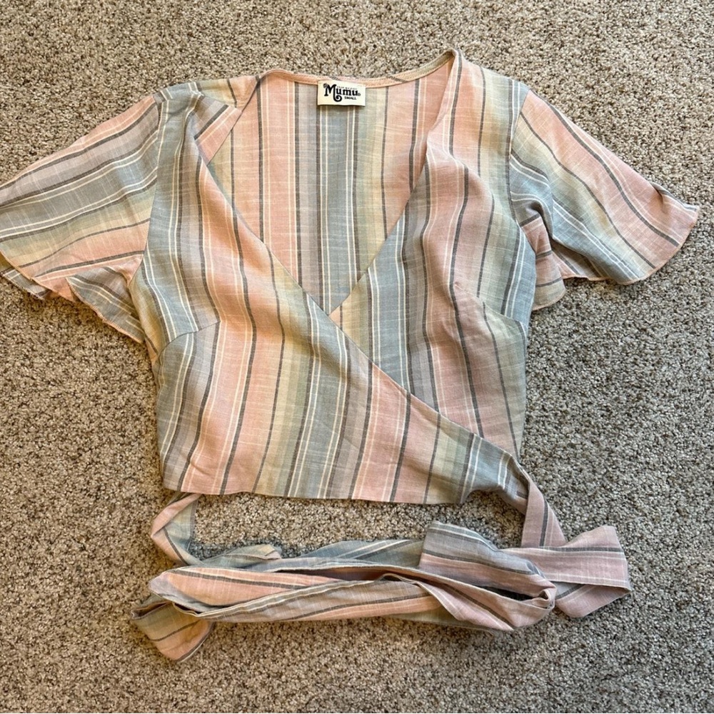 Show Me Your Mumu Wilson Wrap Crop Top